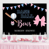 Baseball Oder Bogen Geschlecht Aufdecken Baby Dusche Hintergrund
